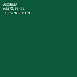 #0C583A - Te Papa Green Color Image